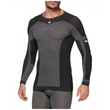 SIXS BREEZY TOUCH LONG SLEEVE ROUND NECK JERSEY BLACK CARBON